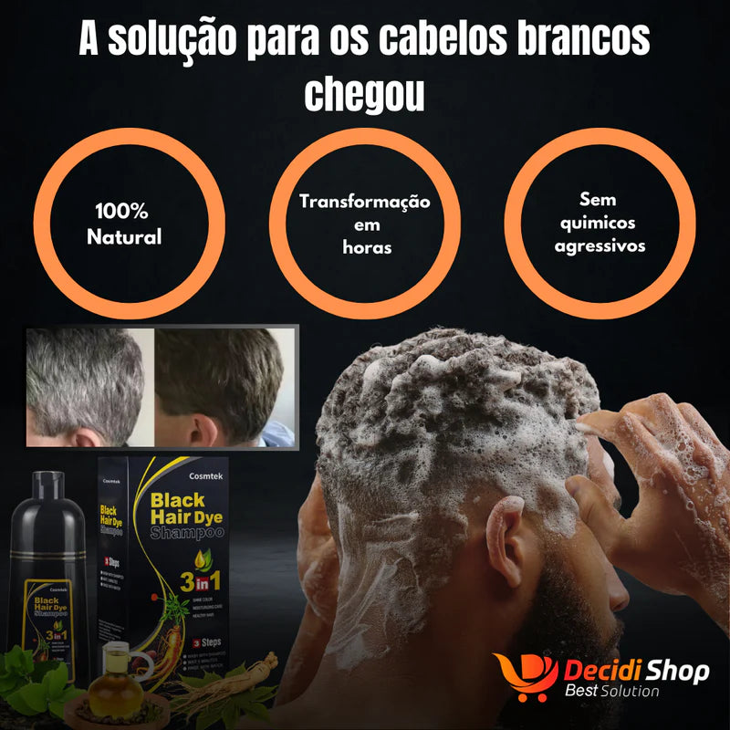 SHAMPOO BLACK 3 EM 1 - Conquiste sua Aparencia