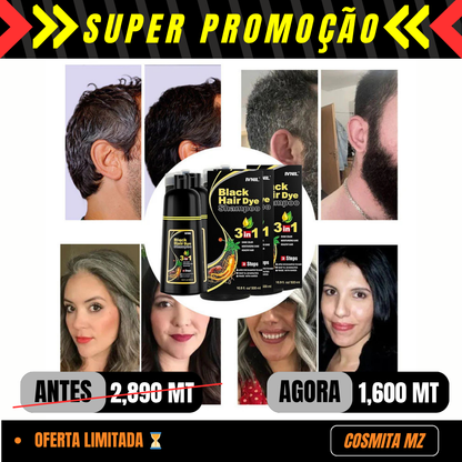 SHAMPOO BLACK 3 EM 1  - Conquiste sua Aparencia
