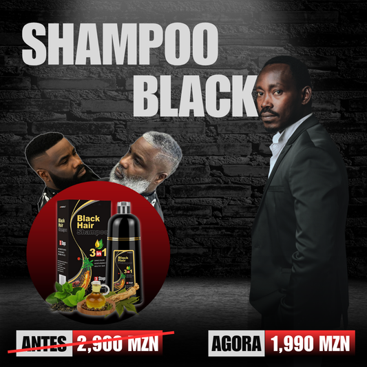 SHAMPOO BLACK 3 EM 1: CABELOS E BARBAS MAIS ESCUROS!